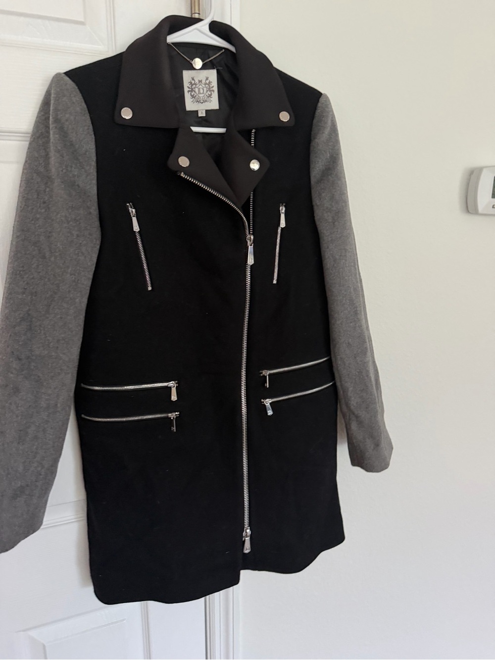 Dawn Levy Alix Colorblock Wool Cashmere Moto Jacket S